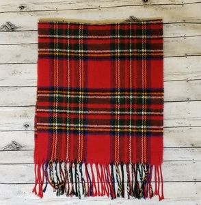 Christmas Red Checkered Plaid Neck Scarf